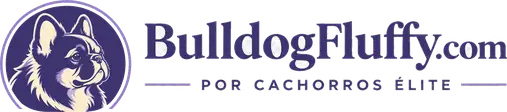 Logo de Bulldog Fluffy por Cachorros Élite